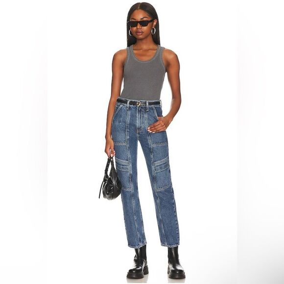 NWT Agolde Cooper Cargo High Rise Straight Leg Jeans in Regulation Size 26 - Picture 1 of 11